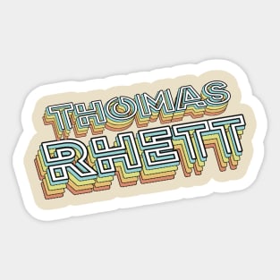 Thomas Rhett Retro Typography Faded Style Sticker